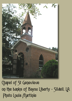Chapel of St. Genevieve on the banks of Bayou Libery in Slidell, LA