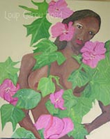 Oshun of the Confederate Rose painting by Severina Singh